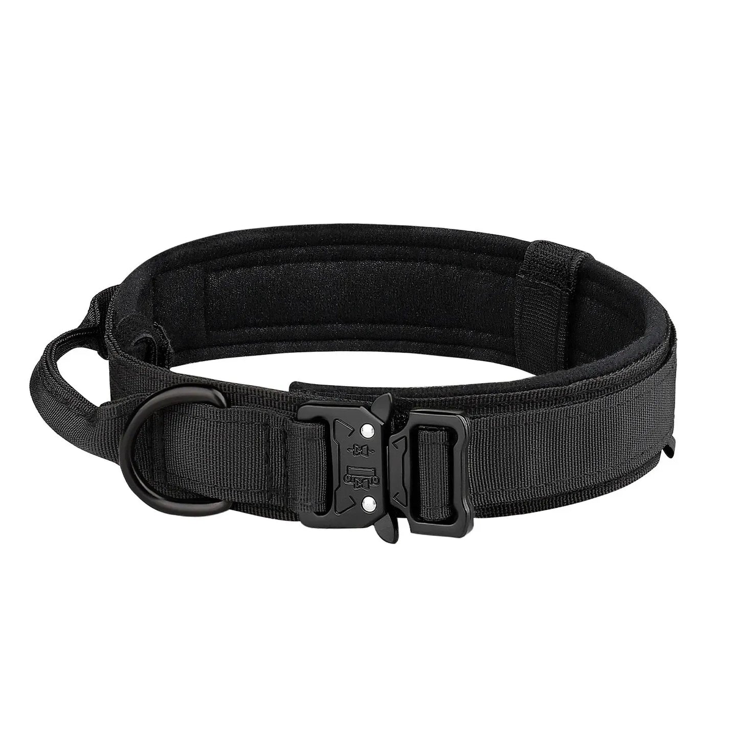 Outdoor Tactical Nylon Dog Collar with Metal Buckle – Breathable Training Collar for Medium & Large Dogs