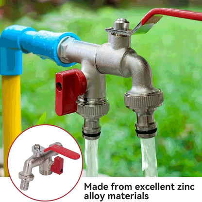 Brass Garden Water Faucet - 1/2" Ball Valve Tap with Easy-Turn Lever Handle for Outdoor Water Supply