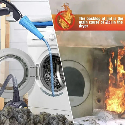 Bendable Dryer Vent Cleaner Kit - Vacuum Attachment with Guide Wire for Easy Lint Removal, Includes Cleaning Hose - Keep Your Dryer Efficient