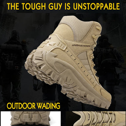 Men's Tactical Hiking Boots - Shock-Absorbing Non-Slip Desert Boots for Winter Outdoor Camping & Trekking