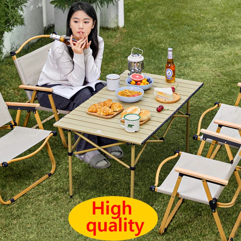 Camping Folding Table & Chair Set – Lightweight, Stable, Easy to Install Outdoor Table for Camping