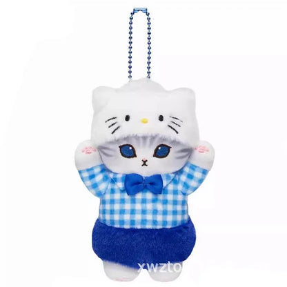 Kawaii Mofusand Shark Cat Keychain – Cute Cartoon Pendant Doll for Backpack & Decor