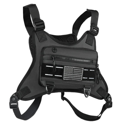 Sports Chest Bag – Lightweight Waterproof Running Vest with Pocket, Phone Holder & Large Capacity Tactical Front Pack
