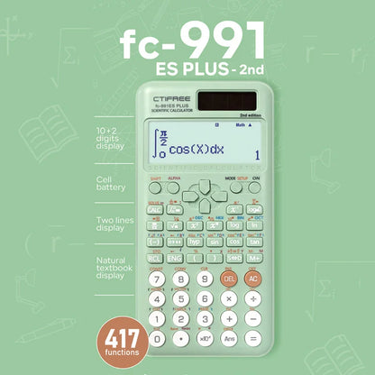 FC-991 ES PLUS Scientific Calculator – 417 Functions Multifunction Exam Calculator for Students | School & College Math Study Tool, Economical Packaging