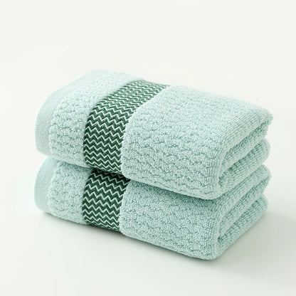2pcs Thickened Cotton Face Towels — Soft, Quick-Dry, Highly Absorbent Towels