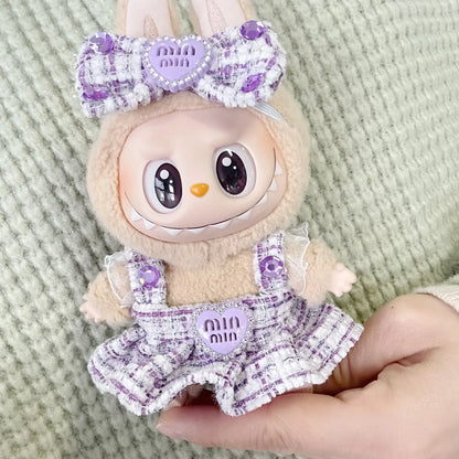 17cm Mini Plush Doll Clothes – Korea Kpop Exo Labubu Idol Suit Outfit Accessories, Doll Clothing Gift (Clothes Only)