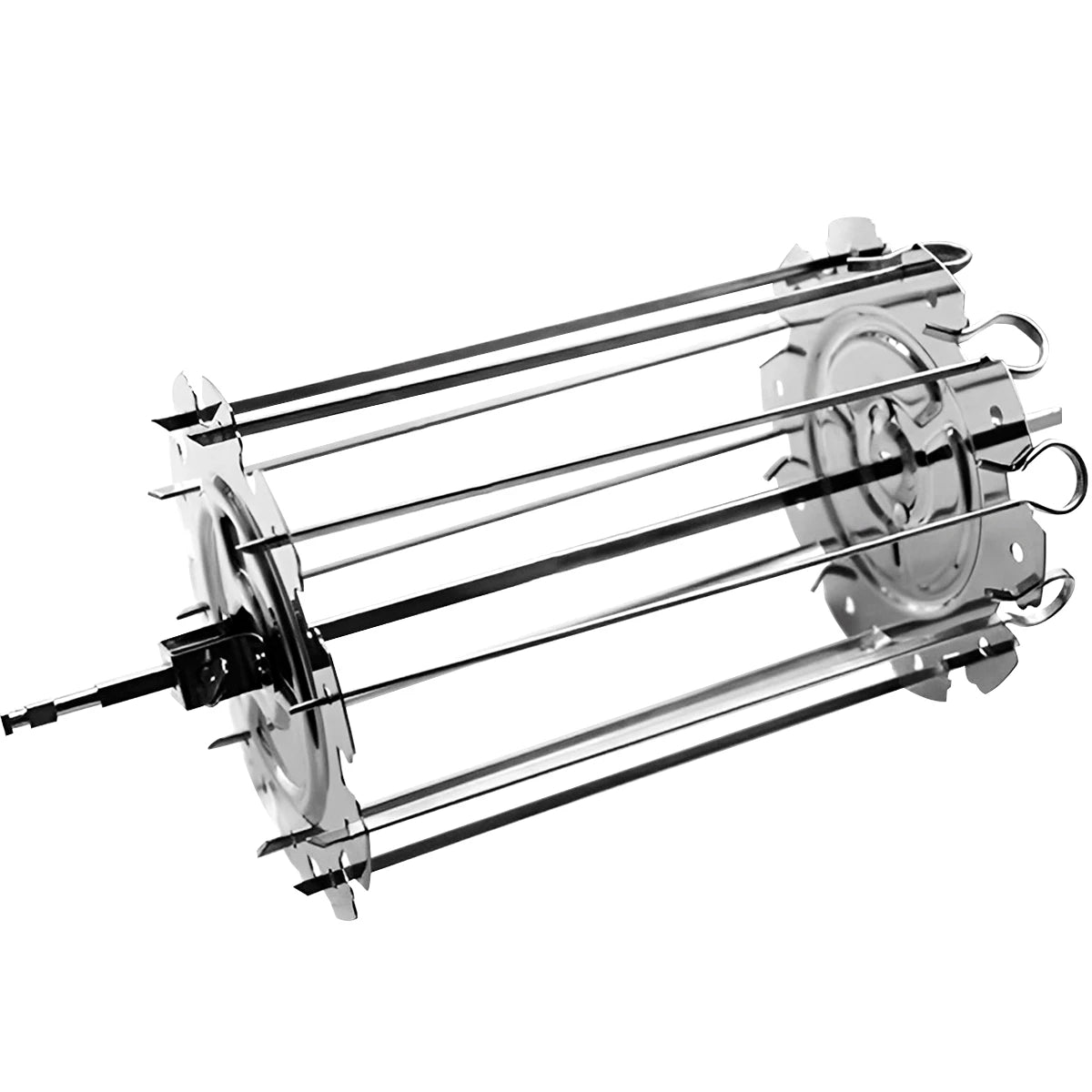 Stainless Steel Oven Grill Cage – Heat-Resistant Non-Stick BBQ Meat Skewer Rotisserie Kebab Maker