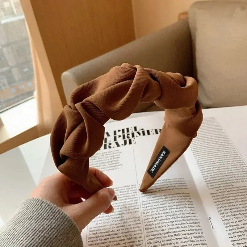 Fashion Flower Hair Hoop Bands for Women & Girls – Solid Color Wide Headbands, Designer Hair Accessories & Headwear