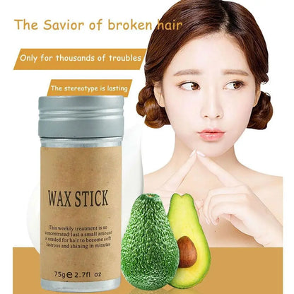 Professional 75g Broken Hair Artifact Hair Wax Stick Gel Cream - Styling Hair Frizz Fixed Fluffy - for Children, Men, and Women