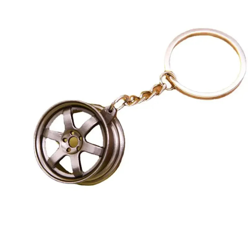 Creative Gear Head Keychain – Speed Gearbox & Turbo Hub Brake Disc Pendant for Car Keys, Shock Absorber Keyring