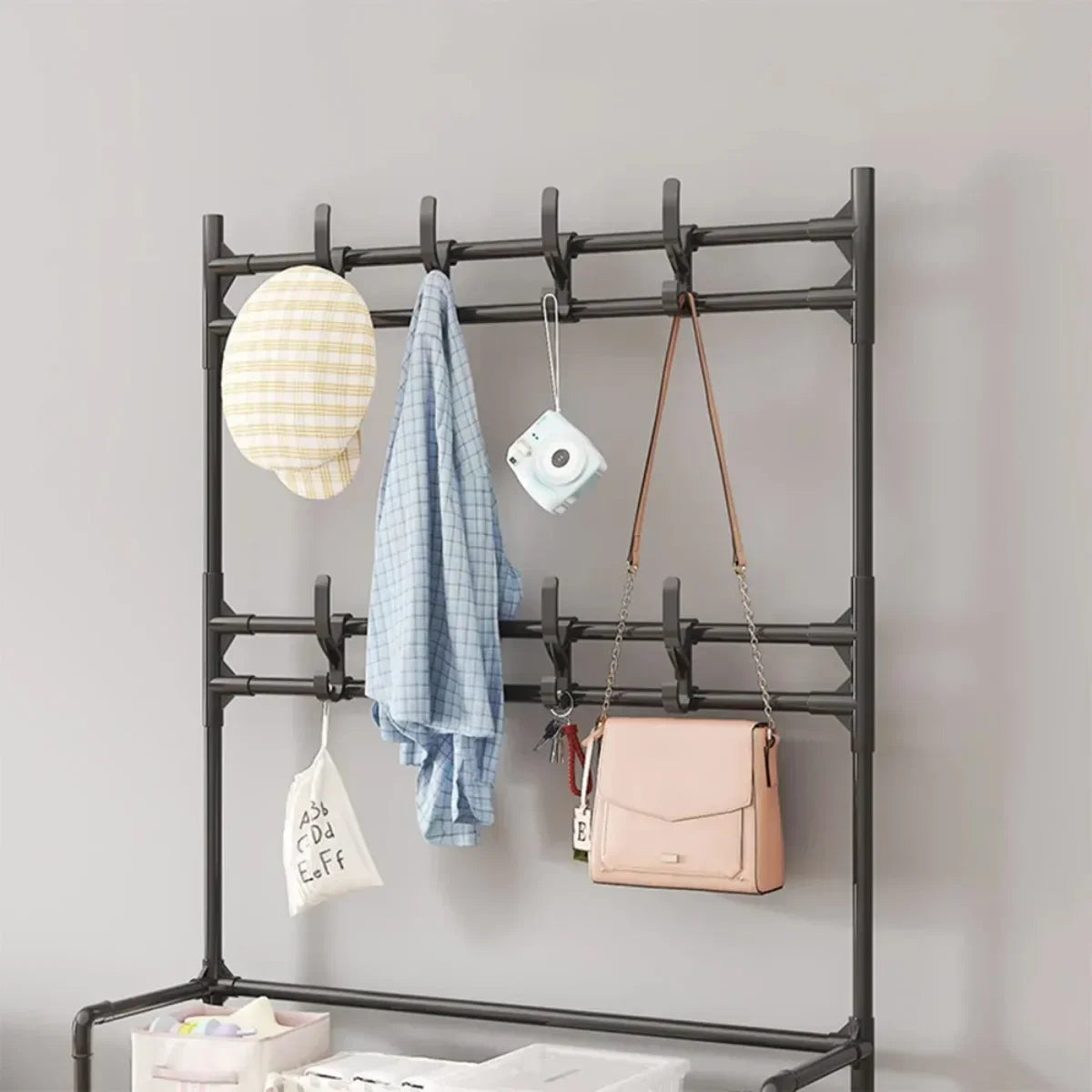 Multi-Layer Shoe Rack Organizer - DIY Clothes Storage, Load-Bearing Household Organizer, Multifunctional Hat Hanger for Shoes