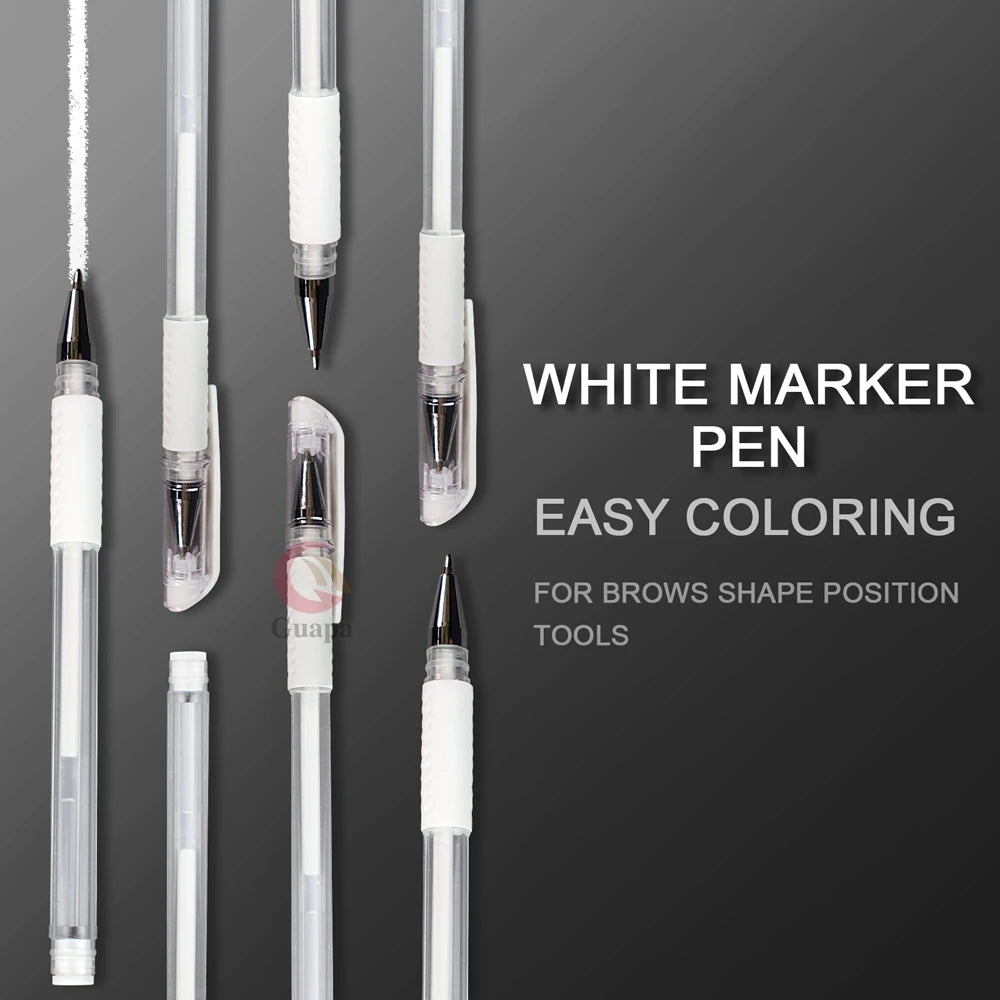 2PCS Eyebrow Marker Pen Set - Microblading Scribe Tools for Permanent Makeup, Tattoo Mapping & Beauty Preparation