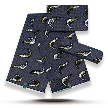 African Wax Print Fabric - 100% Cotton Nigerian Ankara Batik Material for Women’s Dresses