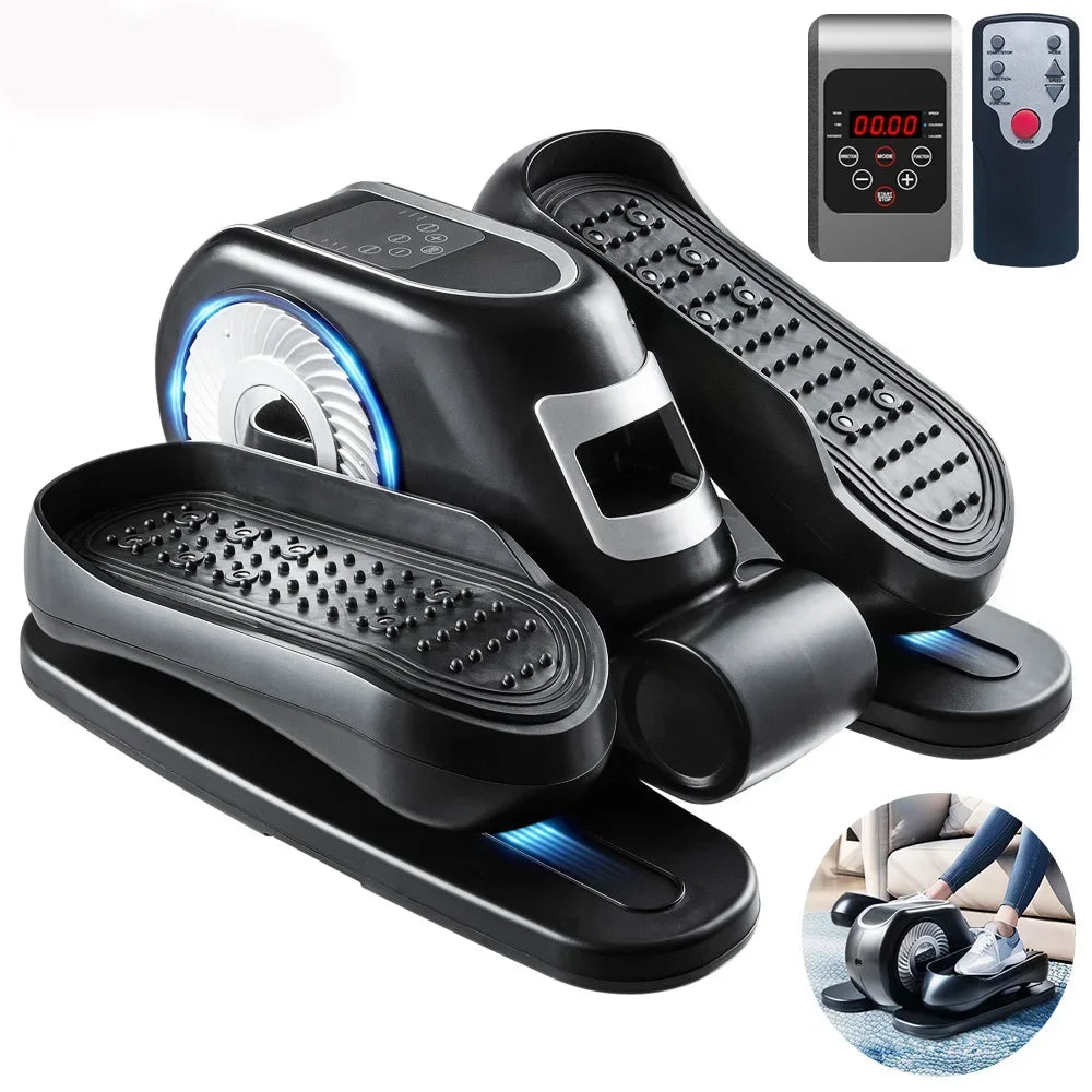 Under Desk Elliptical Machine – Leg Exerciser with Remote Control & 12 Speeds, Quiet Elliptical Trainer
