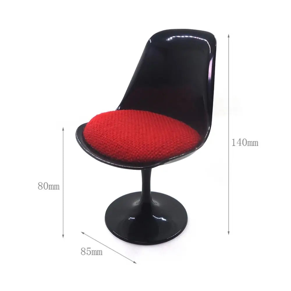 1/6 Scale Doll Round Legged Chair – Miniature Rotating Leisure Chair for Dollhouse & Photo Props