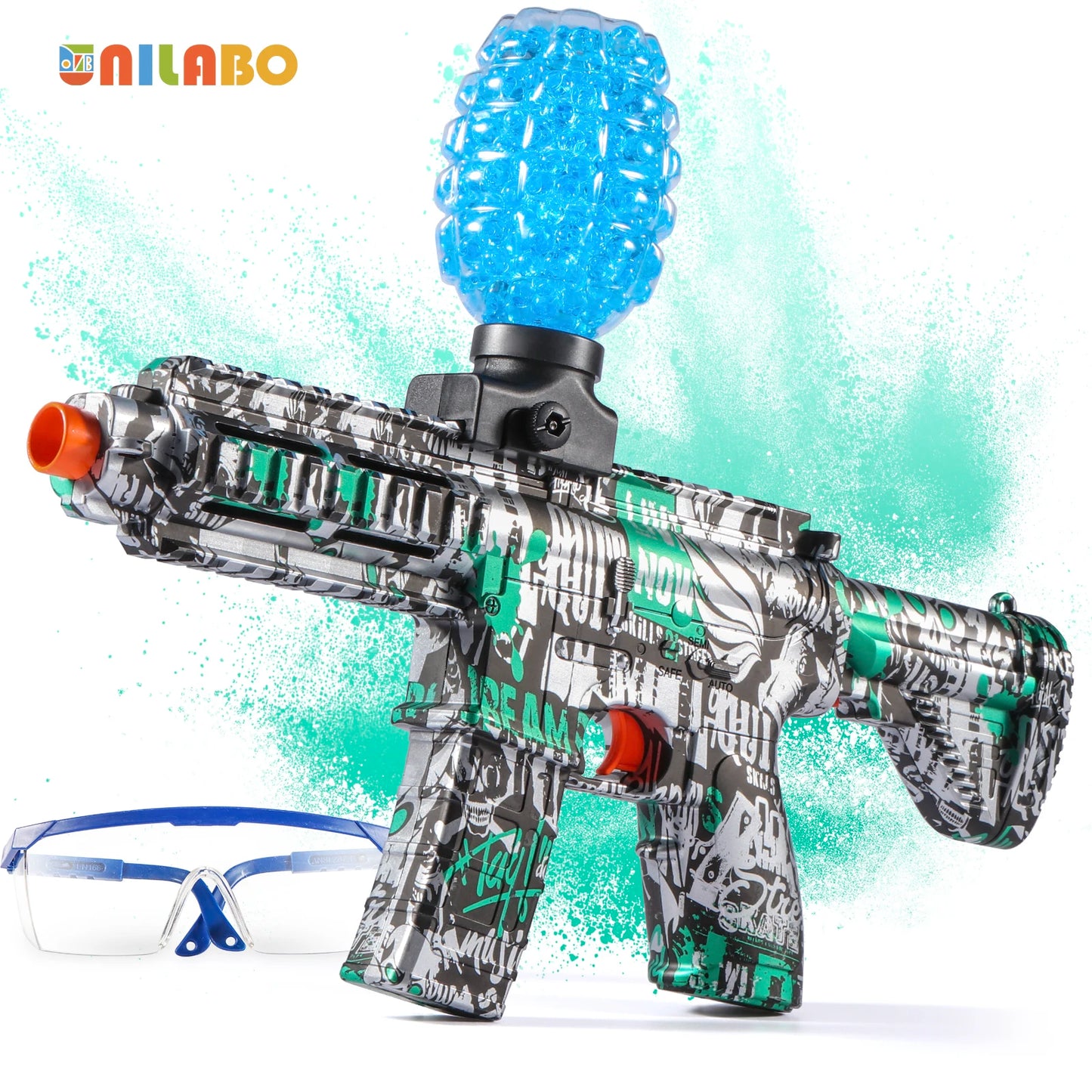 M416 Electric Ball Blaster Toy Gun – High-Speed Metallic Finish, Rechargeable, Halloween & Thanksgiving Gift (Bullets Not Included)