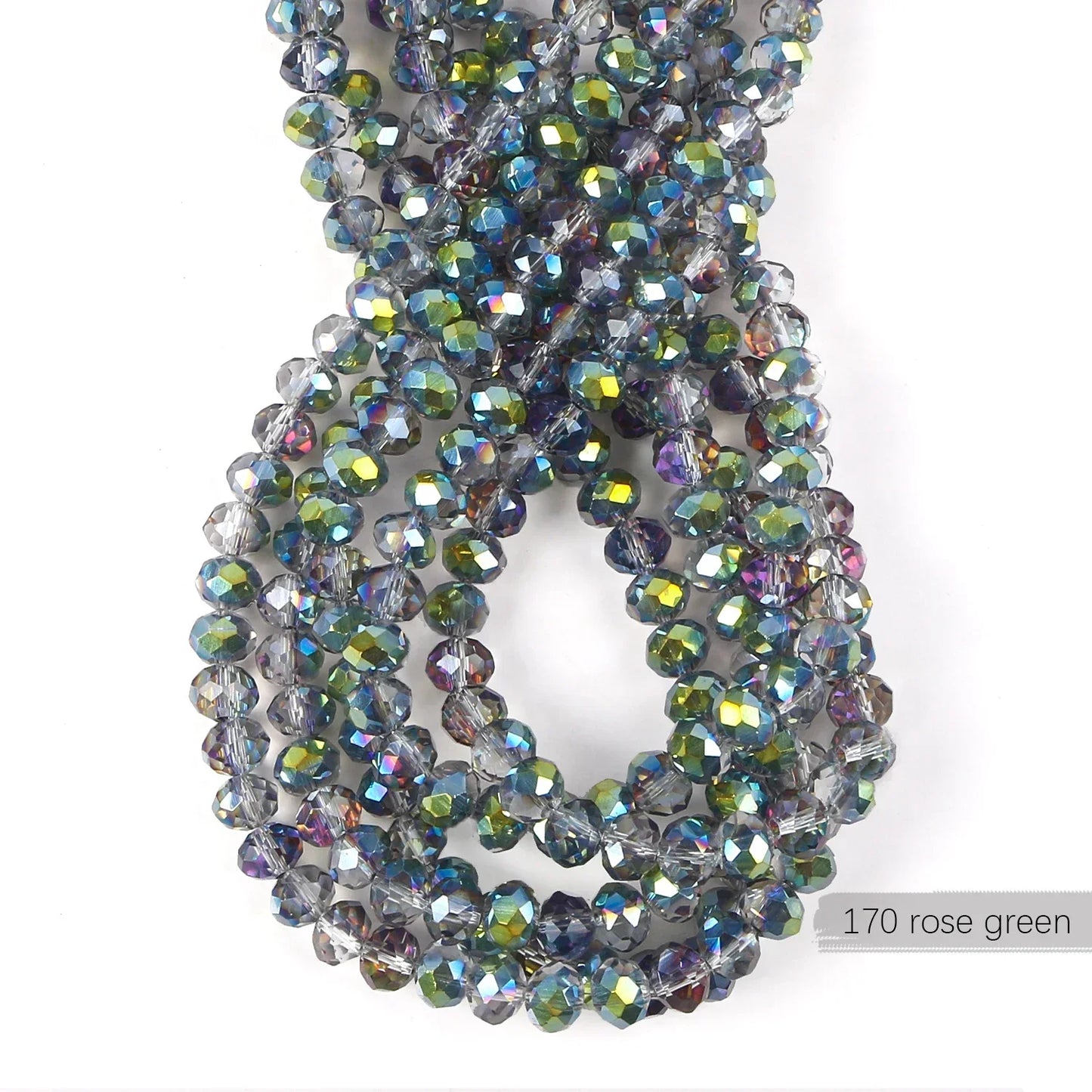Austria Crystal Rondelle Beads - 2mm/4mm/6mm/8mm Faceted Glass Spacer Beads for DIY Jewelry & Bracelet Making
