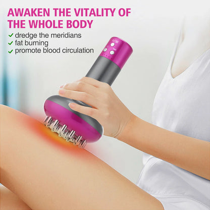 Rechargeable Gua Sha Massager – Body Shaping & Heating Scraping Brush for Lymphatic Detox, Meridian Dredging & Fat Burning