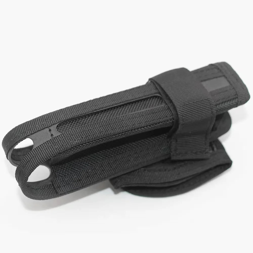 Tactical Nylon Baton Holster - 360 Degree Rotating Molle Pouch Bag for Hunting, Airsoft & Magazine Storage Organizer