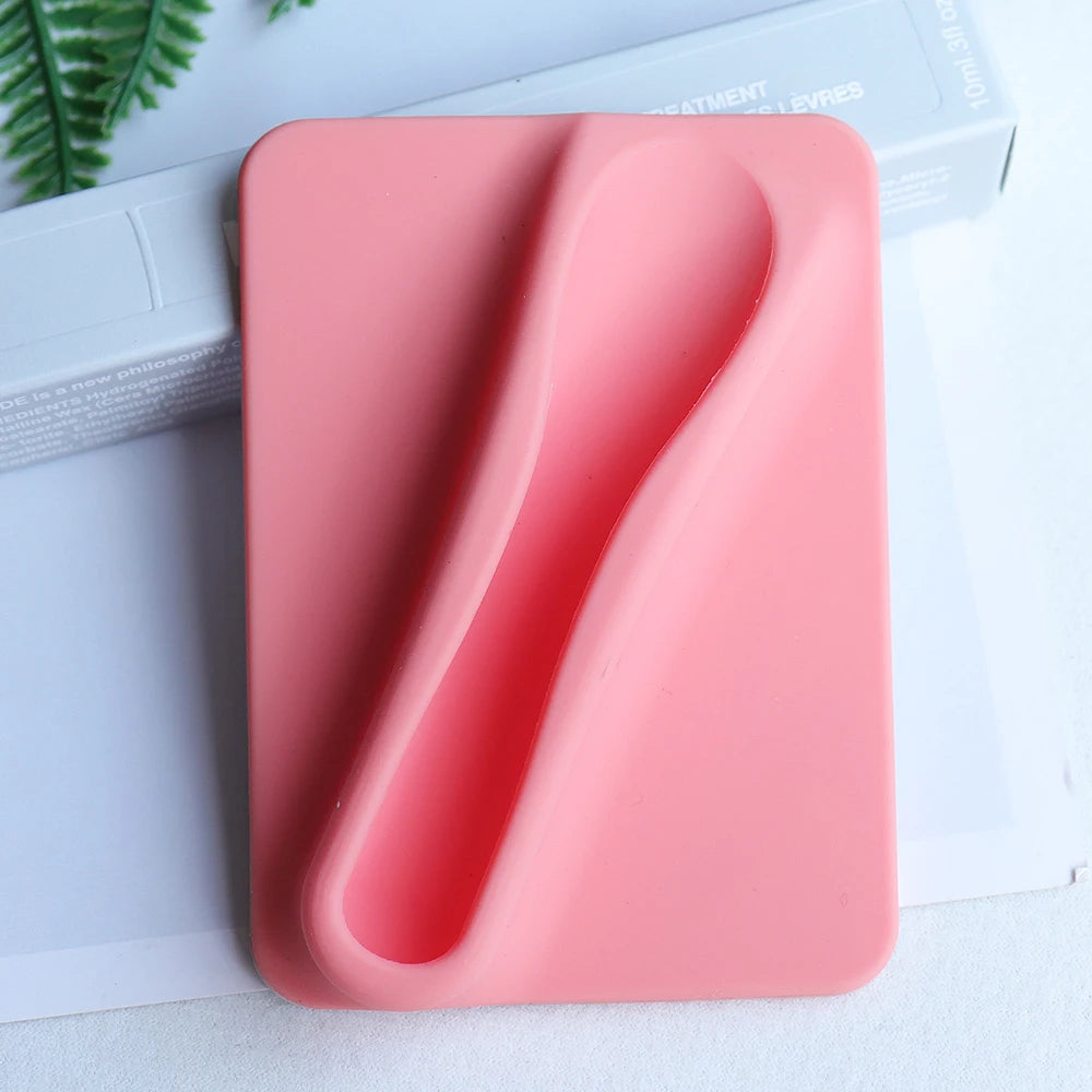 Silicone Lipstick Clip & Card Holder for Phone Case – Anti-Fall Lip Gloss Holder with Kickstand, Liquid Silicone Mobile Case