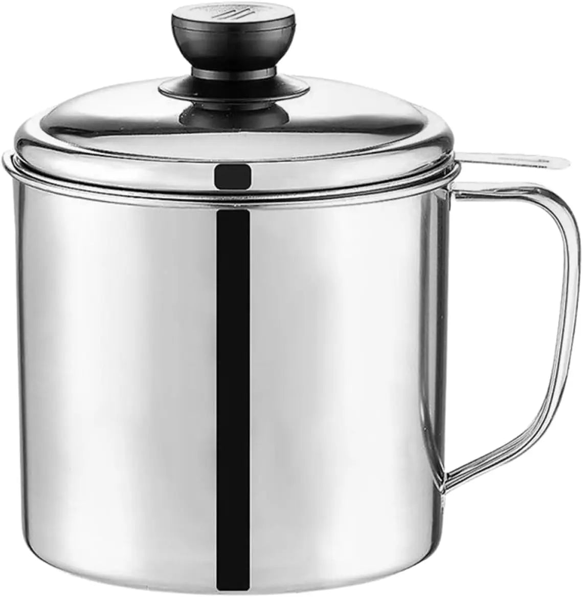 Bacon Grease Container - Kitchen Oil Storage Can with Strainer for Cooking Fat & Frying Oil
