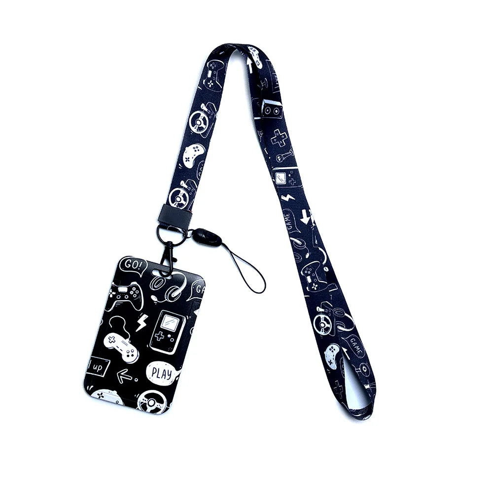 Gamer Card Holder Neck Strap Lanyard – Key, ID & Phone Badge Holder with Cool Hanging Rope