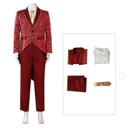 Fulujiacos Jim Carrey Cosplay Costume — Yellow Stanley Ipkiss Outfit from The Mask