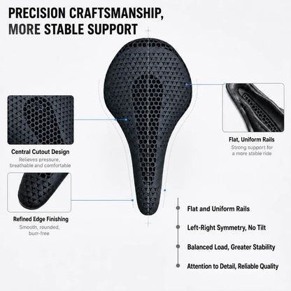2026FKFB Ultra Full Carbon 3D Printed Bike Saddle - 185g Toray T800 Carbon Fiber MTB Cycling Seat, 145mm