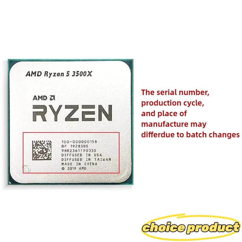 AMD Ryzen 5 3500X – 3.6GHz 6-Core 6-Thread CPU Processor, Socket AM4