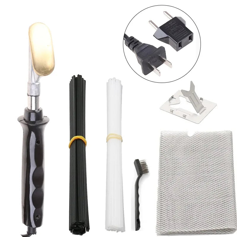 Electric Soldering Iron with Flat Tip Plastic Handle | Handheld Plastic Welding Machine for Car Bumper Repair