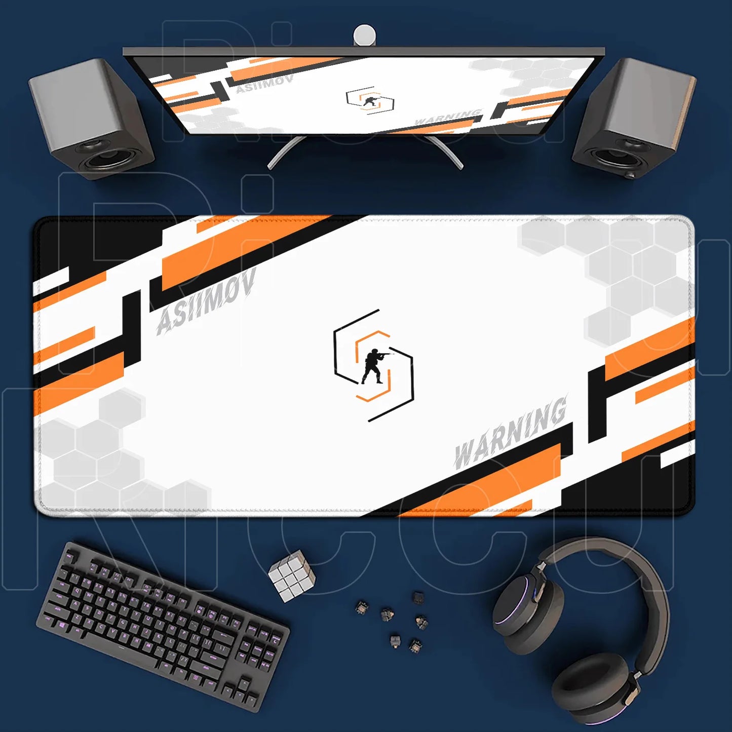 Cartoon Pink CSGO Gamer Mouse Pad – 400x900mm Anti-Slip Rubber Desk Mat for Keyboard & Gaming Accessories