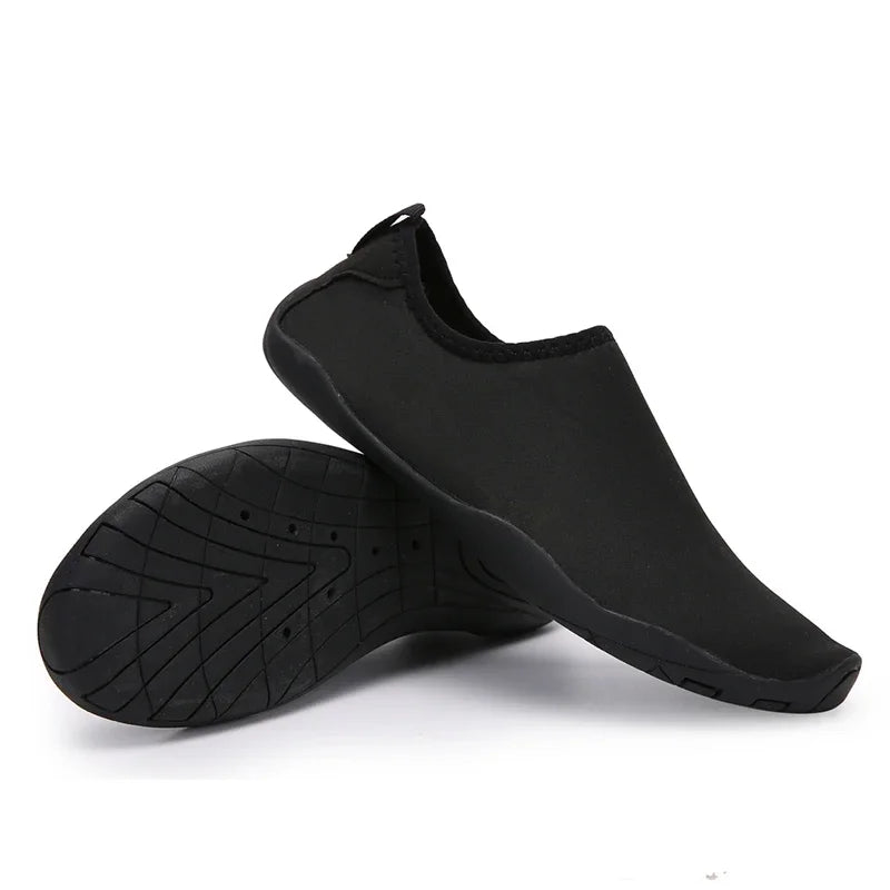 Solid Color Unisex Quick-Drying Aqua Sneakers - Children’s Swimming & Beach Water Shoes, Barefoot Shoes for Women