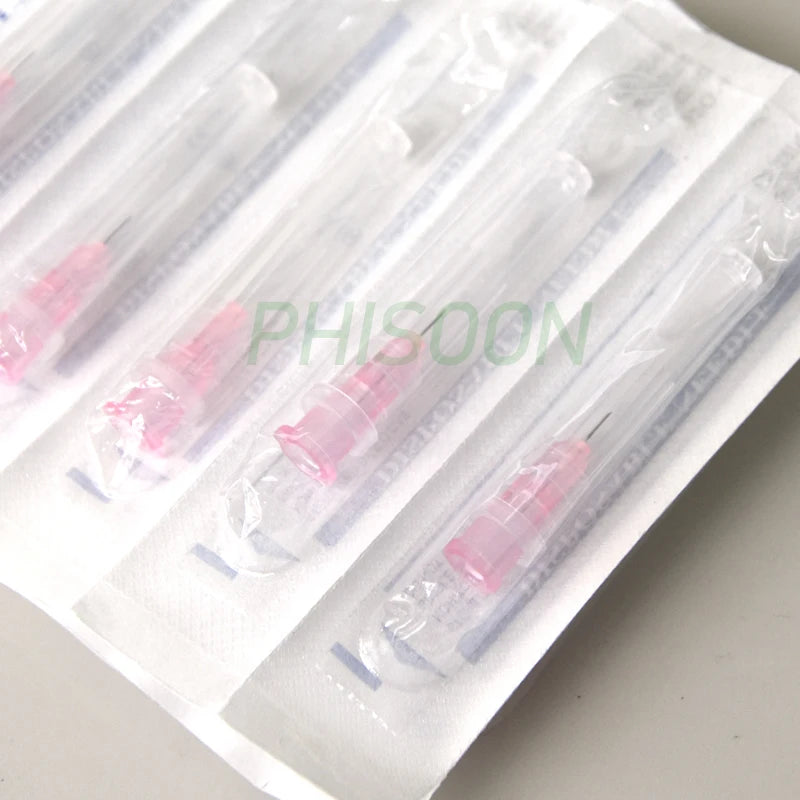 100pcs Ultra-Fine Painless Beauty Needles 32G (4mm & 13mm) – Precision Syringe Tips for Cosmetic Use