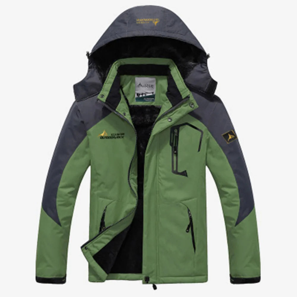 Men's Winter Parka – Windproof & Warm Hooded Fur Coat, Military-Style Thick Anorak Jacket