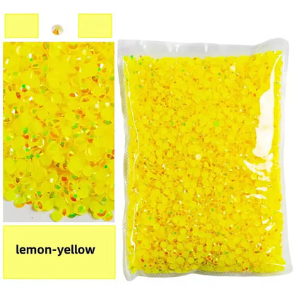 Jelly AB Resin Rhinestones 2-6mm — Non-Hotfix Flat Back Plastic Crystals & Strass Glitters, Large Pack