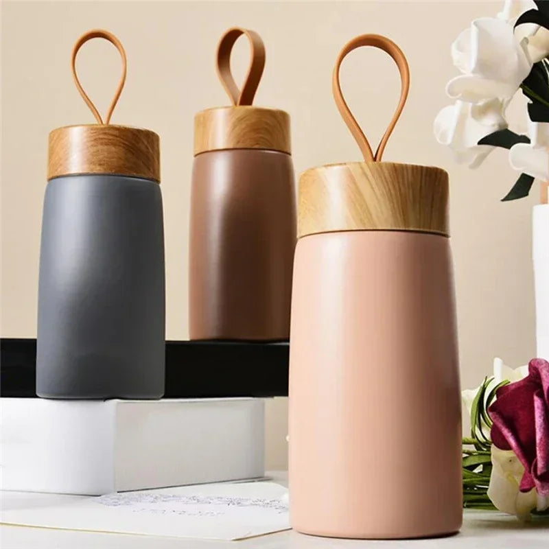 Insulated Travel Coffee Mug - 304 Stainless Steel Mini Thermal Tumbler - Vacuum Flask Water Bottle for Hot and Cold Beverages