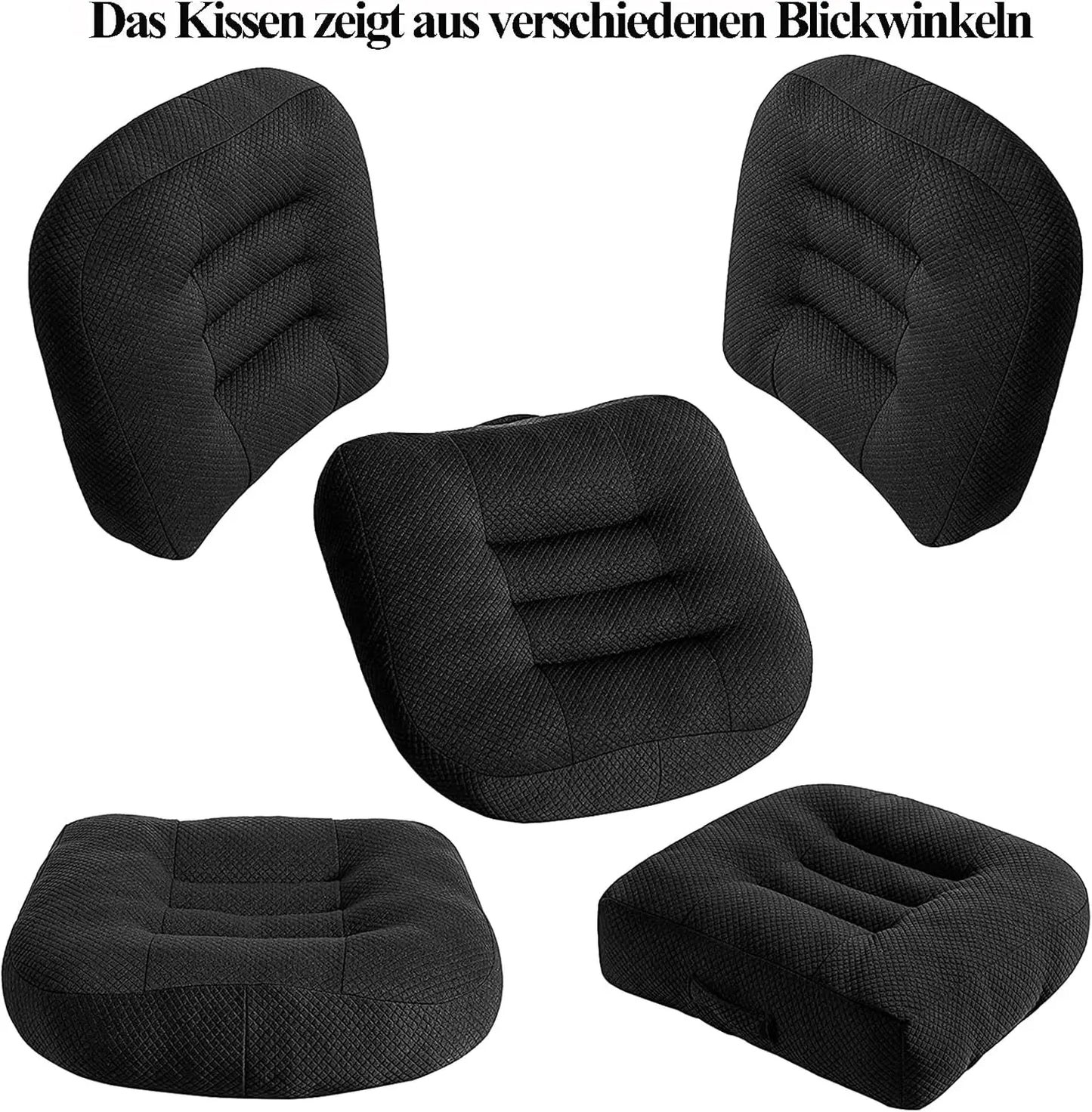 Height Boosting Ergonomic Seat Cushion – Portable, Breathable Comfort Foam for Added Support