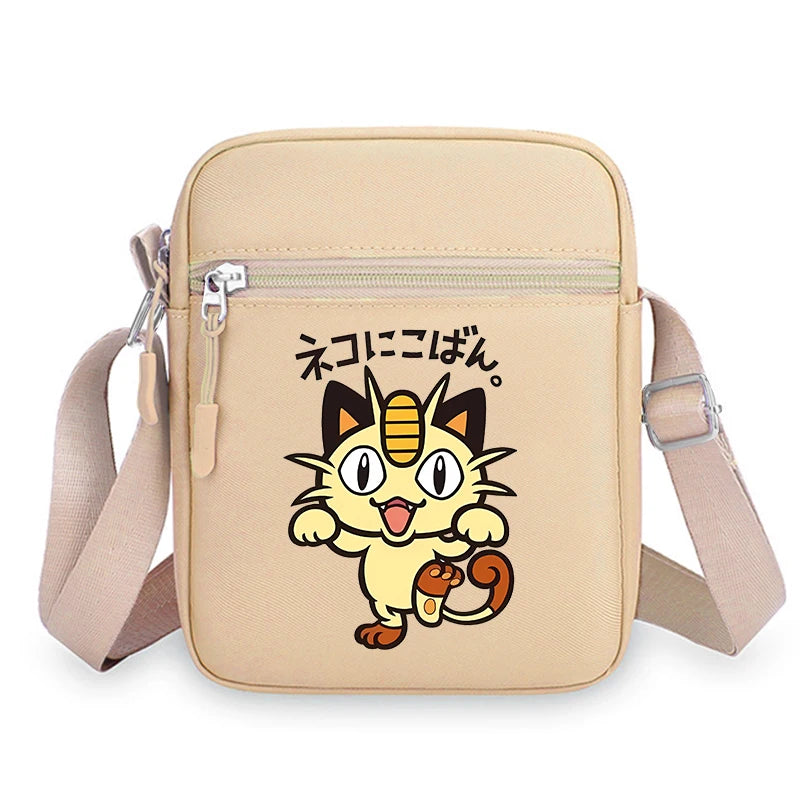 Pokemon Pikachu Cartoon Shoulder Bag – Large Crossbody Messenger Bag for Boys & Girls School Handbag