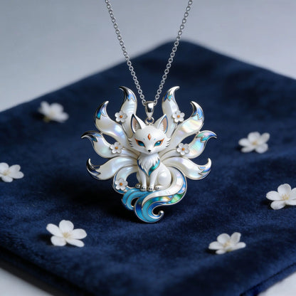 Nine-Tailed Fox Enamel Pendant - Cute Aesthetic Gift for Friends & Family