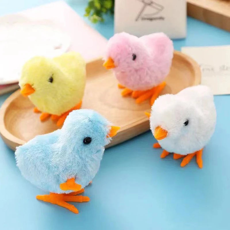 Cat Toy – Wind-Up Plush Cartoon Chicken for Jumping, Walking, and Interactive Play, Kitten Supplies