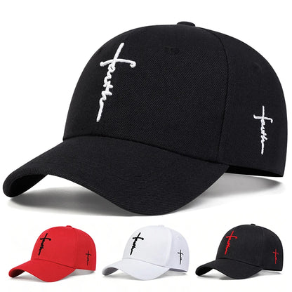Fashion Faith Embroidery Baseball Cap – Unisex Cotton Snapback Hat for Men & Women, Spring/Summer Hip Hop Trucker Gorras