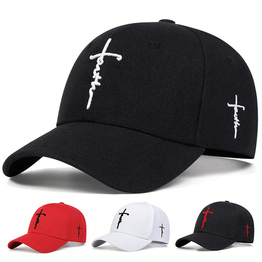 Fashion Faith Embroidery Baseball Cap – Unisex Cotton Snapback Hat for Men & Women, Spring/Summer Hip Hop Trucker Gorras