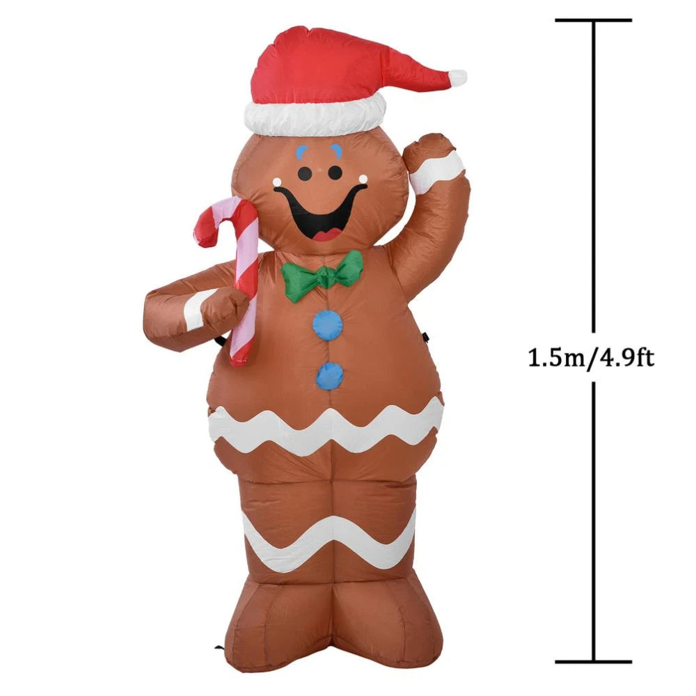 Christmas Inflatable Decoration – Glowing Snowman, Penguins & Santa Claus with Built-in LED for Indoor and Outdoor Xmas Party Yard