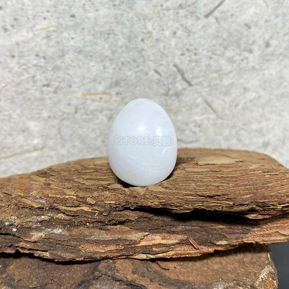 EG1-7 Mini Natural Stone Egg - Polished Meditation Fidget Stone for Stress Relief, Desk Decor, and Gifts