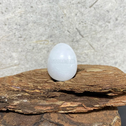 EG1-7 Mini Natural Stone Egg - Polished Meditation Fidget Stone for Stress Relief, Desk Decor, and Gifts