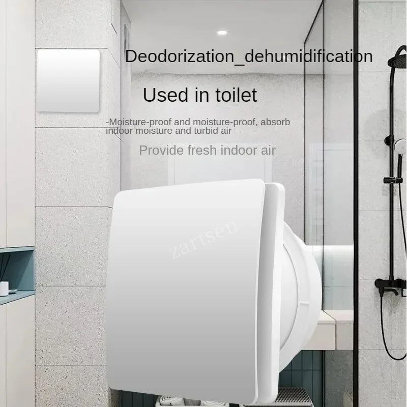 4 Inch High-Speed Exhaust Fan - Wall/Window Ventilator for Toilet, Kitchen & Bathroom with Remote Control