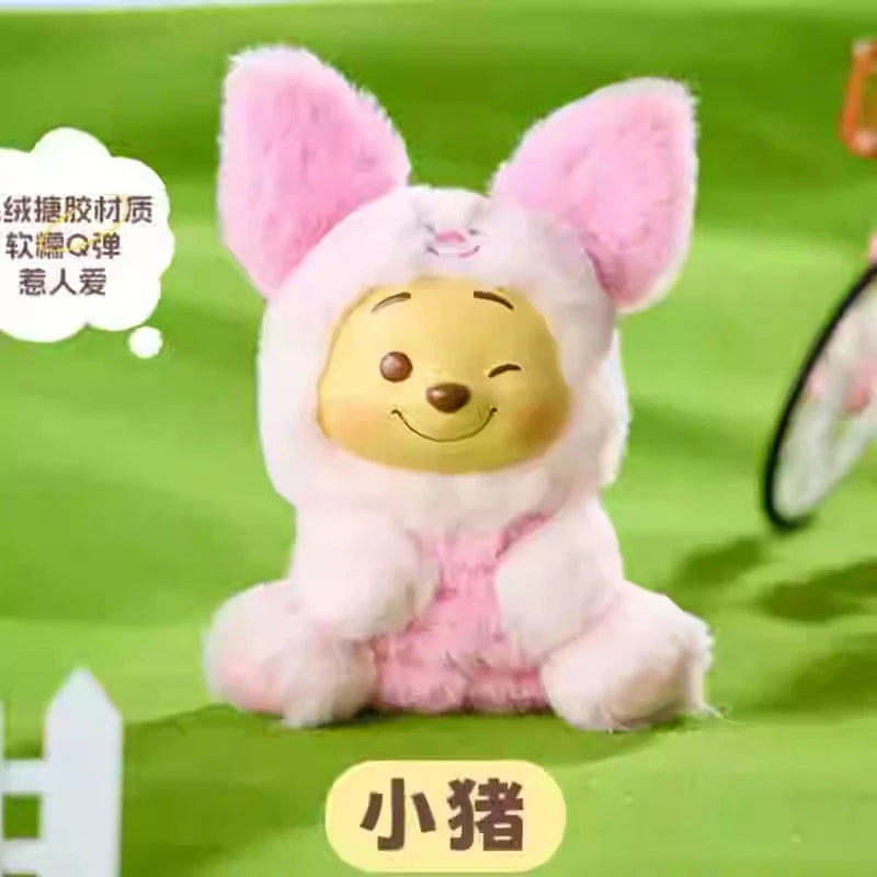 Original Winnie the Pooh Vinyl Plush Blind Box — Naughty Party Pooh Bear Bag Pendant, Cute Surprise Doll Gift