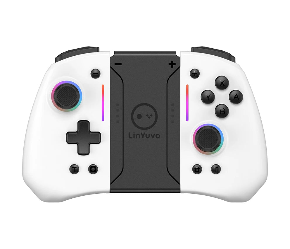 LinYuvo KS42 Meteor Light Wireless Joypad — RGB 8-Color Controller with Programmable Turbo & Vibration for Switch/Lite/OLED