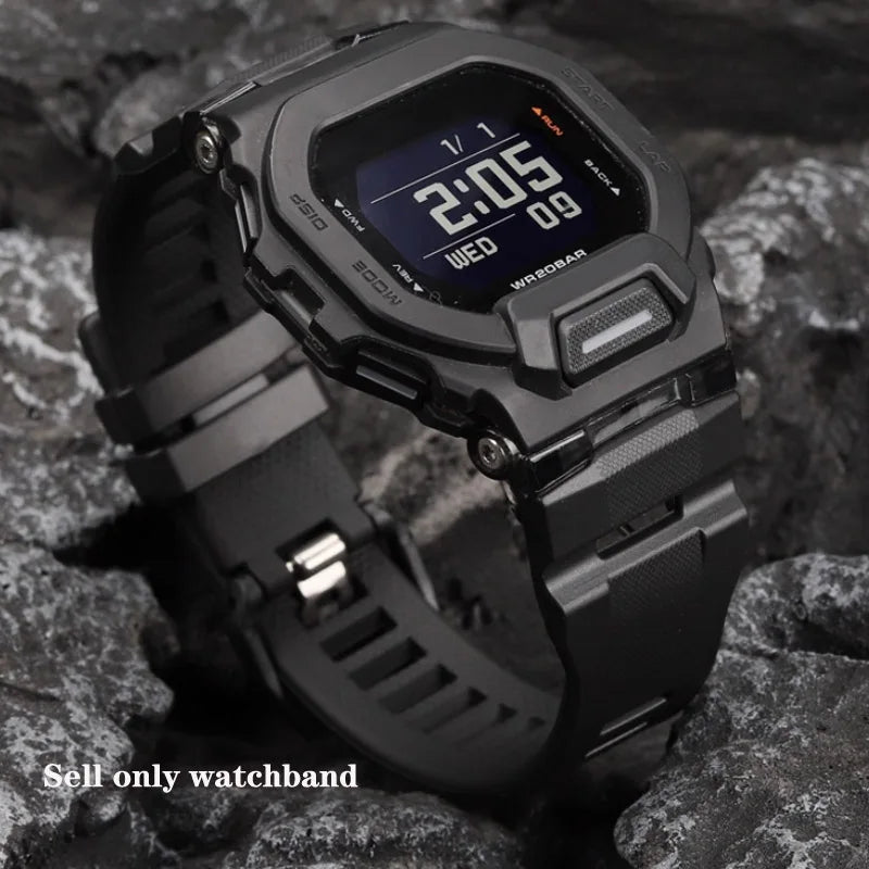 Soft Silicone Replacement Band for Casio G-SHOCK GBD-200 - Waterproof Sports Strap for GBD-200-1A & GBD-200RD-4