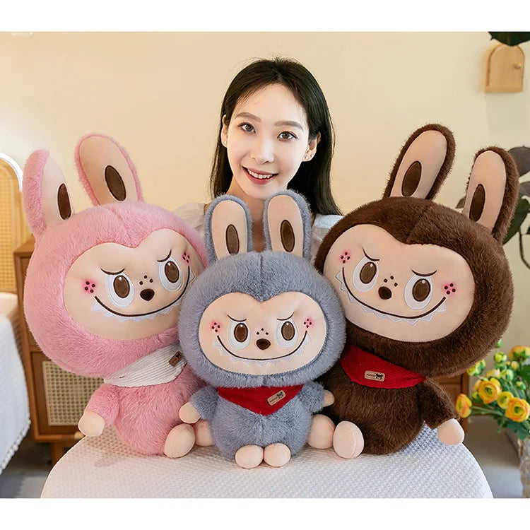 Rabbit Labubu Plush Toy — Cute Cartoon Soft Doll Pillow for Kids Gifts